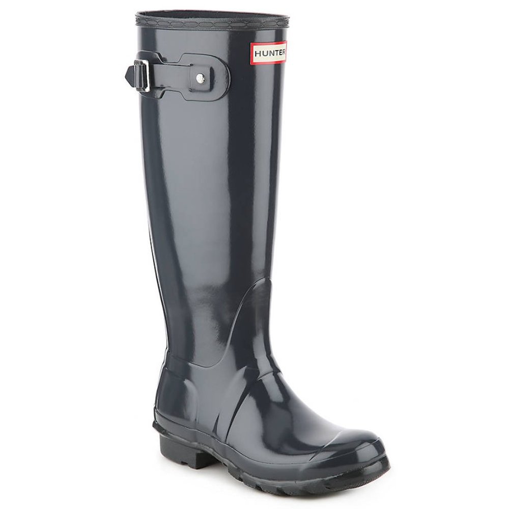 Hunter Original Tall Rain Boot Dark Slate Gloss 8